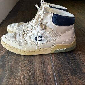 Coach Men's Sneakers - Cream and Navy